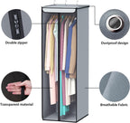 Univivi Garment Bags for Hanging Clothes, Large Clothes Storage Bags Closet Organizer with Clear Window, Premium Hanging Garment Storage Bag for Suits, Coats, Dresses, 54", 2-Pack