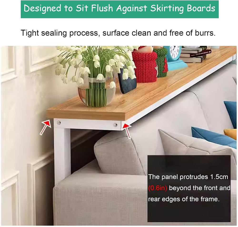 Modern Narrow Hallway Accent Table, Behind Couch Slim Table for Dorm Room, Wo...