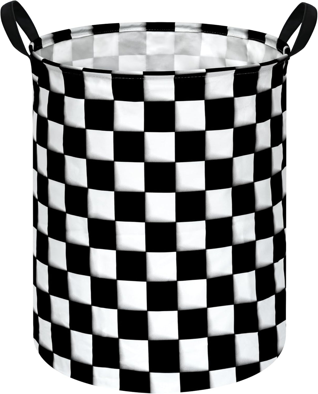 Racing Flag Kids Laundry Gift Basket Storage Hamper, Clothes Storage Organizer Bins, Shelf Basket with Handles for Room Decor