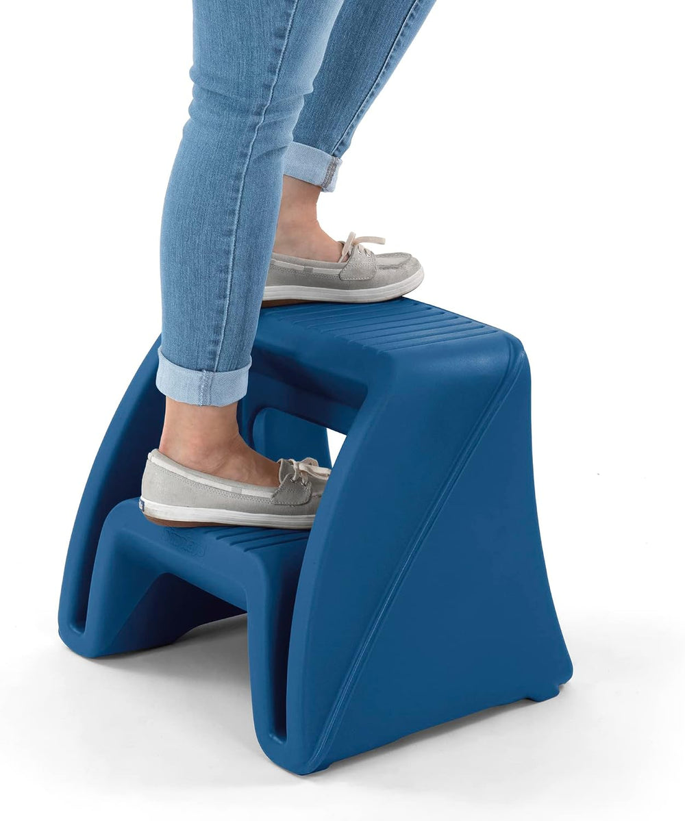 Simplay3 Handy Home Step Stool Plastic Two-Step Stool Seat - Indoor or Outdoo...