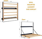 TOMACE Wall Mounted Clothes Drying Rack Laundry Drying Rack Collapsible