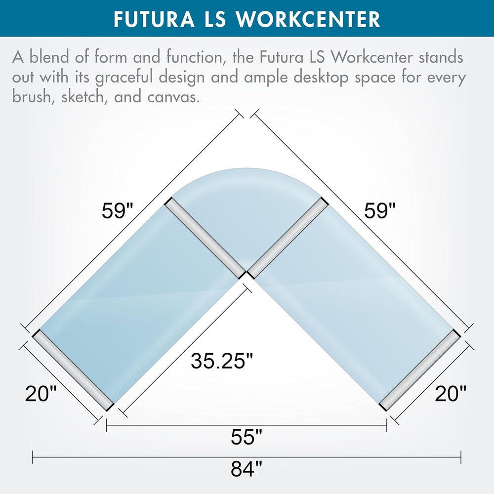 SD STUDIO DESIGNS Futura LS WorkCenter with Tilt Top Adjustable Drafting Tabl...