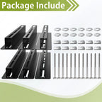 Heavy Duty Ceiling Storage Rack,Overhead Garage Storage Rack,Powder Coated Tote Storage Racks for Garages, Sheds, Storerooms (6 PCS, for 5 Bins)