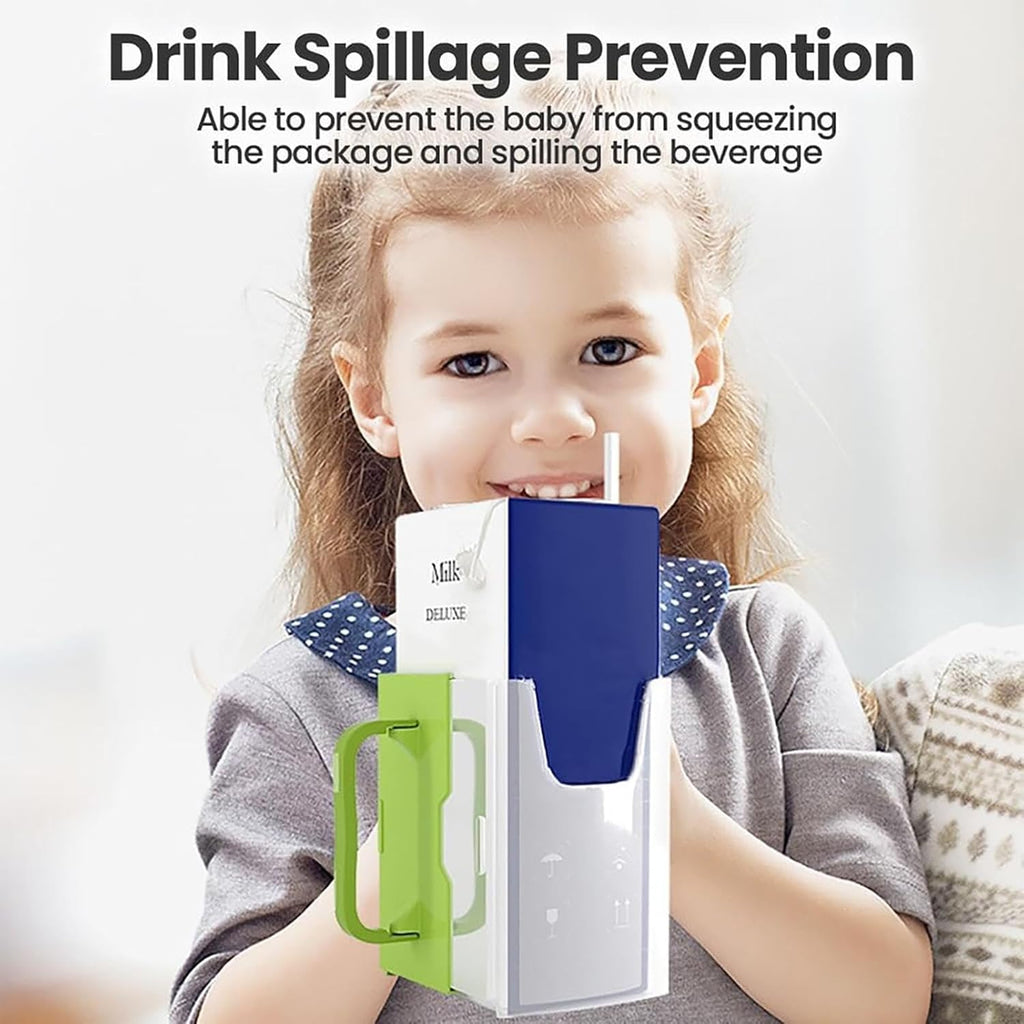 Children's Milk Box Holder - Milk Box Holder, Juice Box Holder, No Squeeze Cup Holder for Milk Box | Portable Juice Bag Length Adjustable, Spill Proof Milk Carton Holder for Home, Car, Traveling