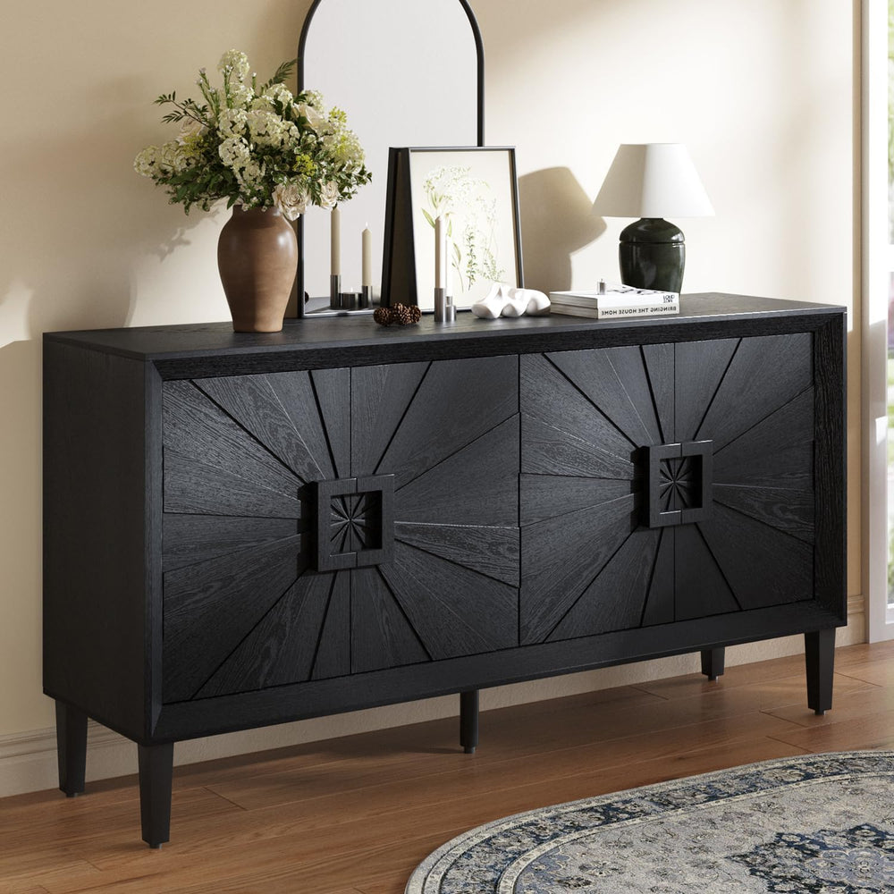 Large Buffet Sideboard Cabinet with Storage,60" Modern Cedenzas Buffet T...