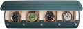 DailyWatch | Watch Roll Travel Case For 4 Watch | Luxury Watch Case In Genuine Leather With Soft Velvet Interior | Watch Case Protect, Store, & Display Your Watches | Dark Green Litchi