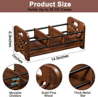 CD Holder,DVD Holder Storage,Wood CD Rack Organizer,DVD Rack,Cassette Tape Storage with Dividers for CDs, DVDS, Tapes,Video Game Cases, Tape Display Stand, Hold 35Pcs