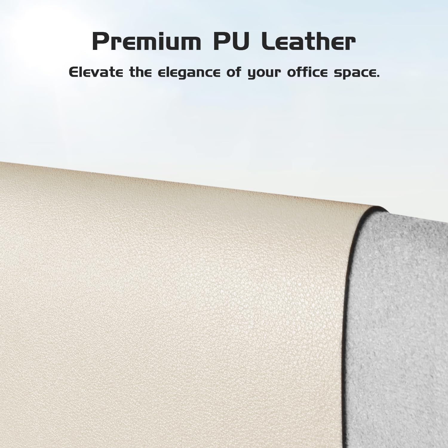 Aothia Leather Desk Pad Protector, Office Desk Mat, Large Mouse Pad, Laptop Desk Pad, Non-Slip PU Leather Desk Blotter, Waterproof Desk Writing Pad for Office and Home (Beige, 55" x 24")