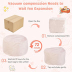 Kids Bean Bag Chair Bed - Convertible Lazy Chair to Floor Mattress with Filler - Small Beanbag Chair for Boys and Girls - Floor Couch Sofa in Bedroom, Classroom, Reading Nook - Pink