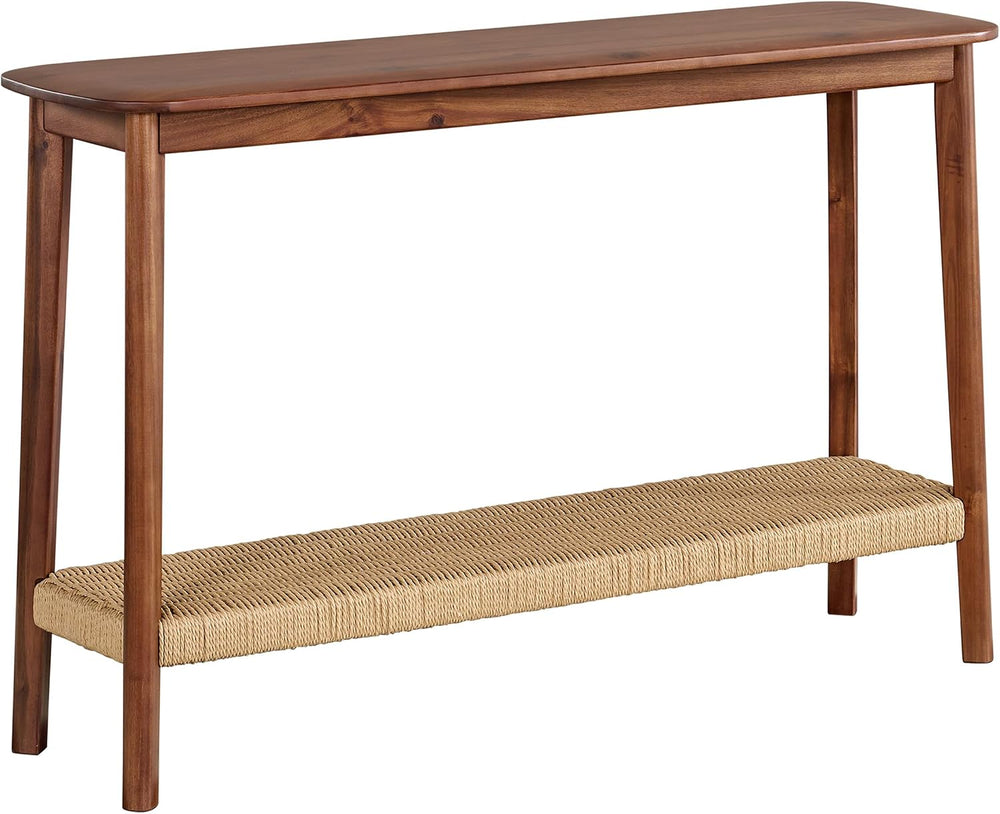 Alaterre Furniture Calais Solid Wood Console Table, Chestnut, 48”