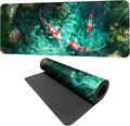 Koi Fish Mouse Pad XXL – Large Japanese Pond Desk Mat with Water Reflection, Extended Non-Slip Gaming Mousepad for Office, Home, Laptop, Workstation, 31.5 x 11.8 in
