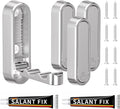 4-Pack Heavy Duty Zinc Alloy Folding Wall Hooks for Bathroom, Kitchen, Entryway, Closet - Space-Saving Design Holds Coats, Towels, Backpacks, Hats, Keys (Silver)