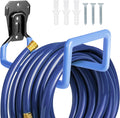 Hose Holder Wall Mount - Metal Hose Hook Garden Hose Rack Heavy Duty Water Hose Reels for Outside Water Hose, Extension Cords