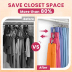 12 Pack Pants Hangers with Clip,Legging Organizer for Closet Hanging, Space Saving Yoga Pants Hangers Clip Hangers Closet Organization,Closet Organizers and Storage for Jeans,Shorts,Skirts,Hats