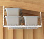 HyLoft Overhead adjustable Garage Storage Rack,Heavy Duty Steel Garage Storage System, 45-Inch x 45-Inch, White