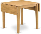 East West Furniture NDEN3-OAK-07 3 Piece Dinette Set for Small Spaces Contains a Rectangle Dining Table with Dropleaf and 2 Limelight Linen Fabric Parson Chairs, 30x48 Inch, Oak