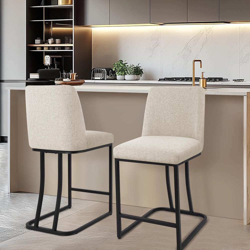 Counter Height Bar Stools Set of 4, 24 Inch Seat Height Bar Chairs for Kitche...