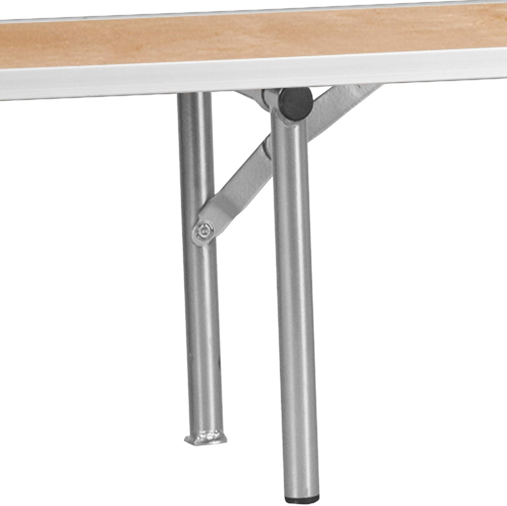 EMMA + OLIVER 72" x 12" x 12" Birchwood Bar Top Riser with Sil...
