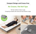 EMOOR Japanese Futon Mattress Roll-Type Relax-2 Twin, High-Resilience Removable & Washable Cover Guest use Tatami Floor Sleeping Space-Saving Minimalist