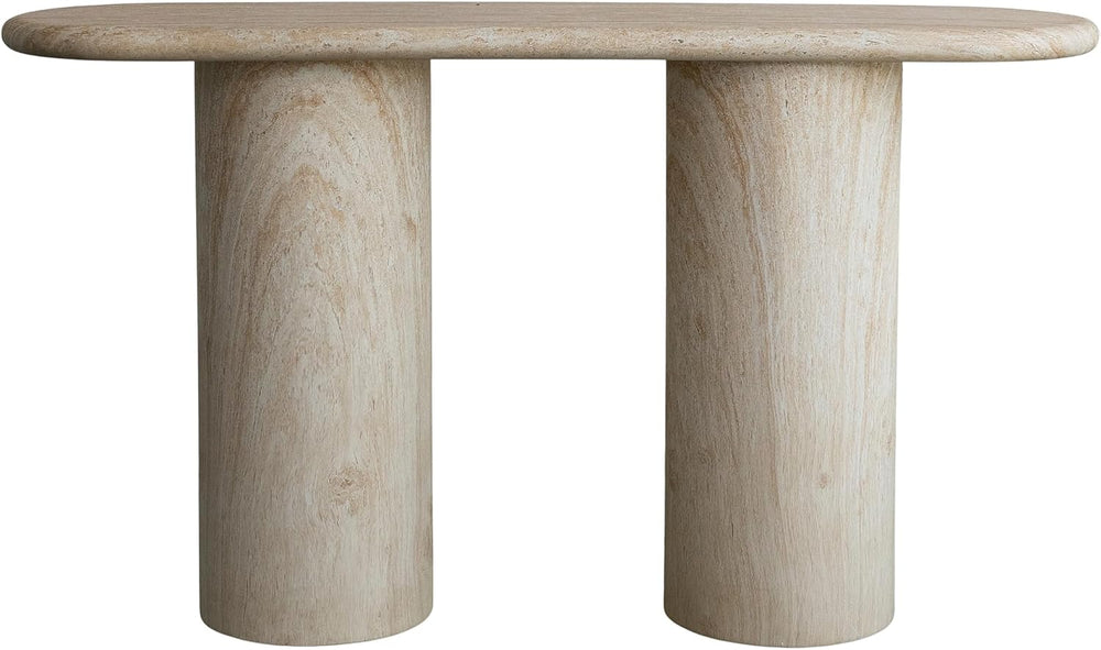 Creative Co-Op Lightweight Eco Stone Rectangle Indoor/Outdoor Table with Trav...