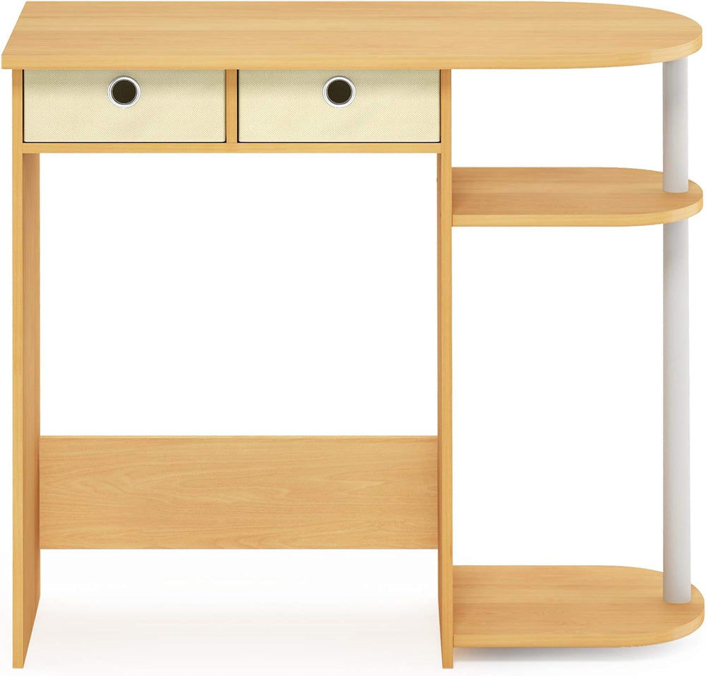 Furinno Jaya 32-Inch Oak Entryway Table with 2 Fabric Drawers, Console Table ...