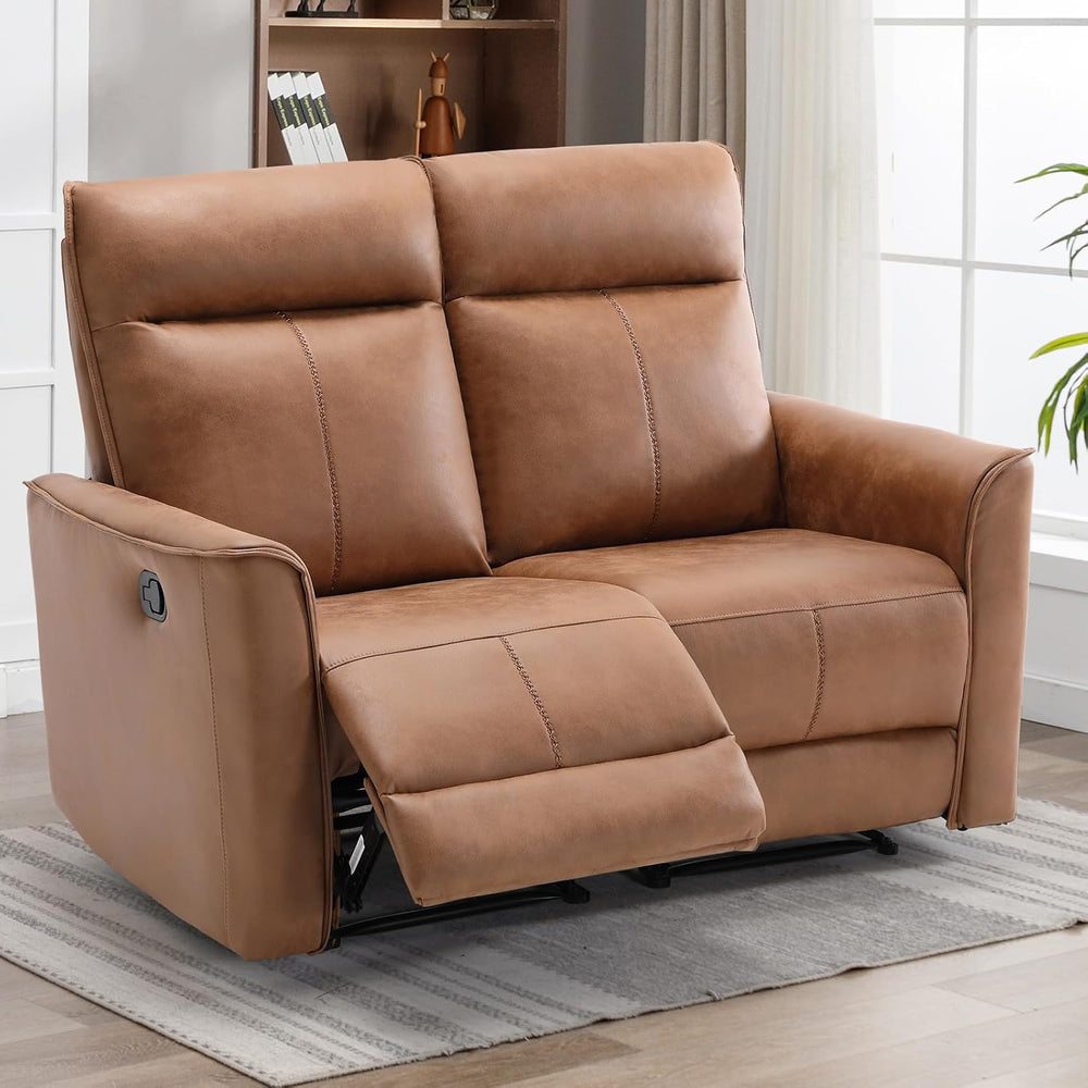 CANMOV Manual Loveseat Recliner Sofa, Wall-Hugger 2 Seat Reclining Love Seat ...