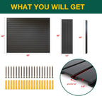 Yuzzy Slat Wall Paneling 4 x 4ft, Garage Slatwall Panel Wall Storage Systems, Heavy Duty PVC Garage Wall Organization (Black)