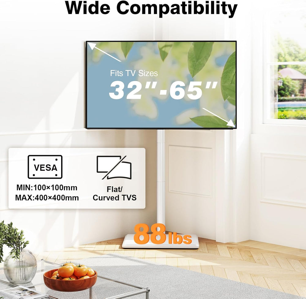 TVON Universal Floor TV Stand with Mount for Most 32-65 Inch TV up to 88lbs |...