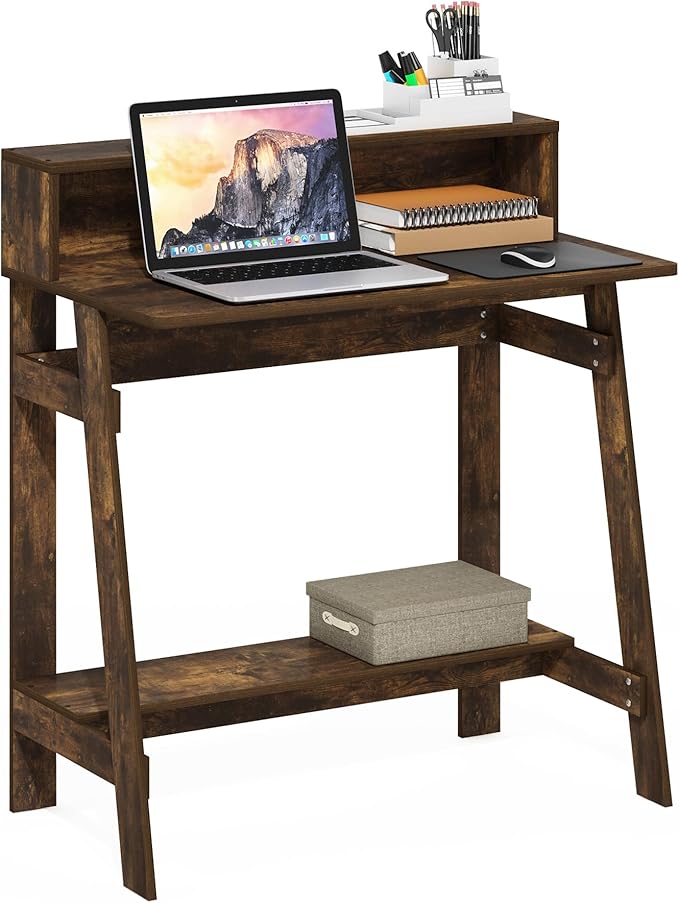 Furinno Simplistic A Frame Computer Desk, Amber Pine