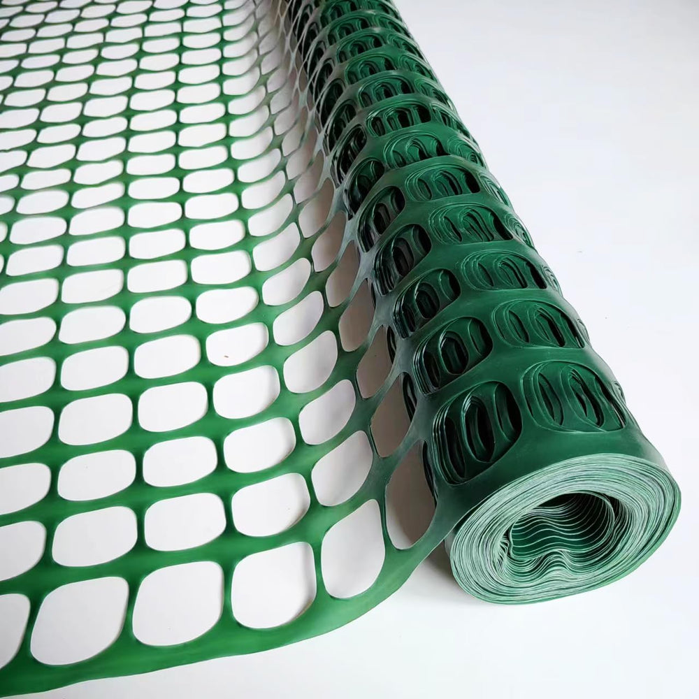 PotatoLife 4'x100' Plastic Mesh Fence for Garden with 100 Zip Ties, G...