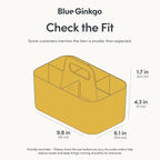 BLUE GINKGO Stackable Organizer Caddy – Korean-Made Portable Tote for Bathroom, Office, Crafts, or School Supplies (Rectangle, Yellow)