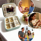 Mothers Day Gift Travel Jewelry Case for Women, Large Jewelry Organizer with Straps, Secure Storage, Better Organization, Gift for Bridesmaid, Daughter, Granddaughter