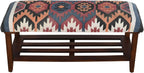 LR Home Red Handmade Upholstered Bench for Bedroom End of Bed | Accent Bench for Entryway, Foyer, Living Room, Mudroom, Hallway or Seating | Long Rectangle Storage Bench | 40" W x 16" D x 18" H