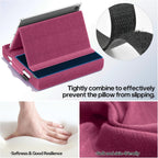 KDD Tablet Pillow Stand, Multi-Angle Viewing Ipad Holder for Lap, Bed and Desk, Foldable Soft Pad Dock with Stylus Mount Compatible with Ipad Pro 12.9, 10.5, 11, Air, Mini, Phones, Books, E-Reader