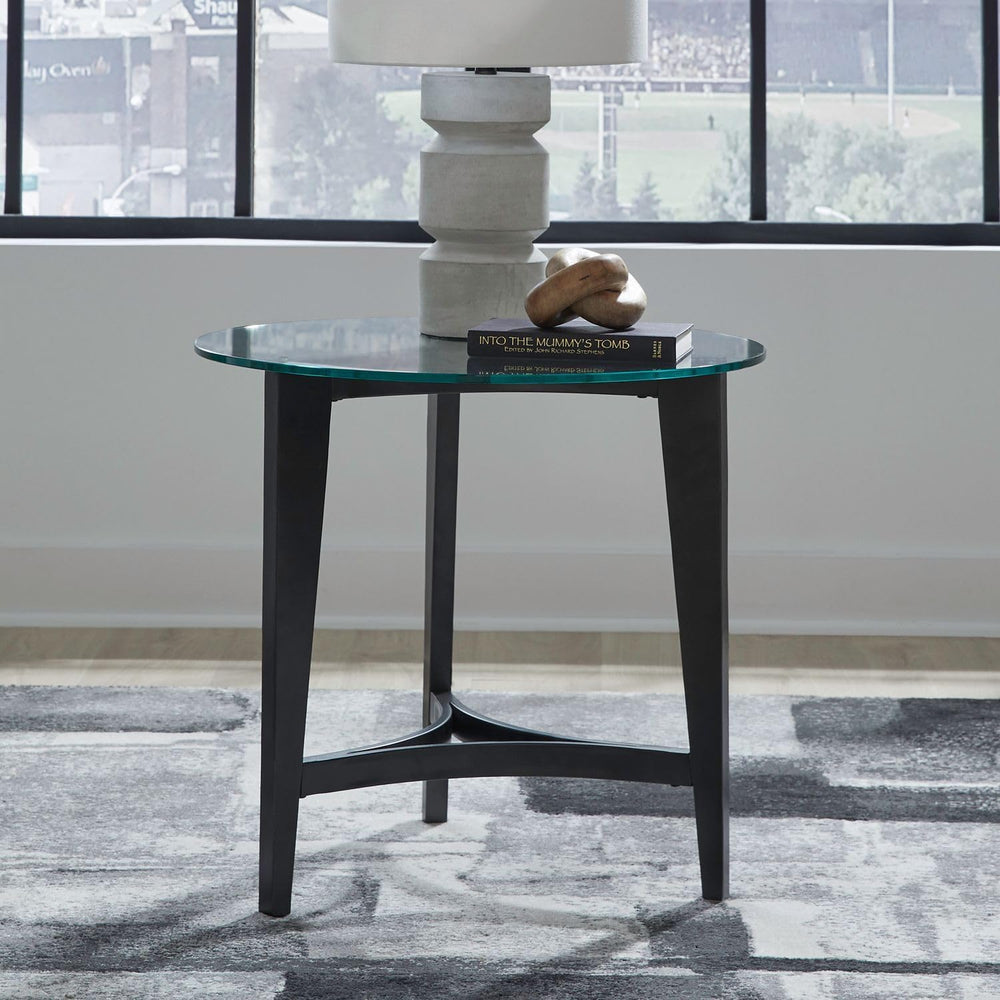 Liberty Furniture Capri Glass Top 3 Piece Set - Cocktail Table, 2 End Tables ...