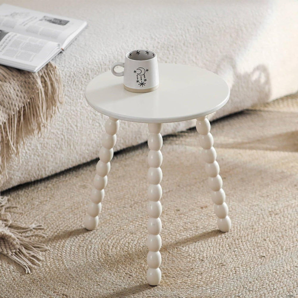 Round Bobbin Leg Table Smooth Rounded Edges Bobbin Leg Side Table Anti-Slip F...