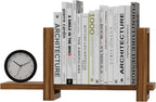Adjustable Desktop Bookshelf, Retro Tabletop Bookshelf, Desk Shelf for Top of Desk in Living Room, Home, Office, Perfect for Magazine, Books, Cookbooks, No Tools Required to Assemble (Brown)