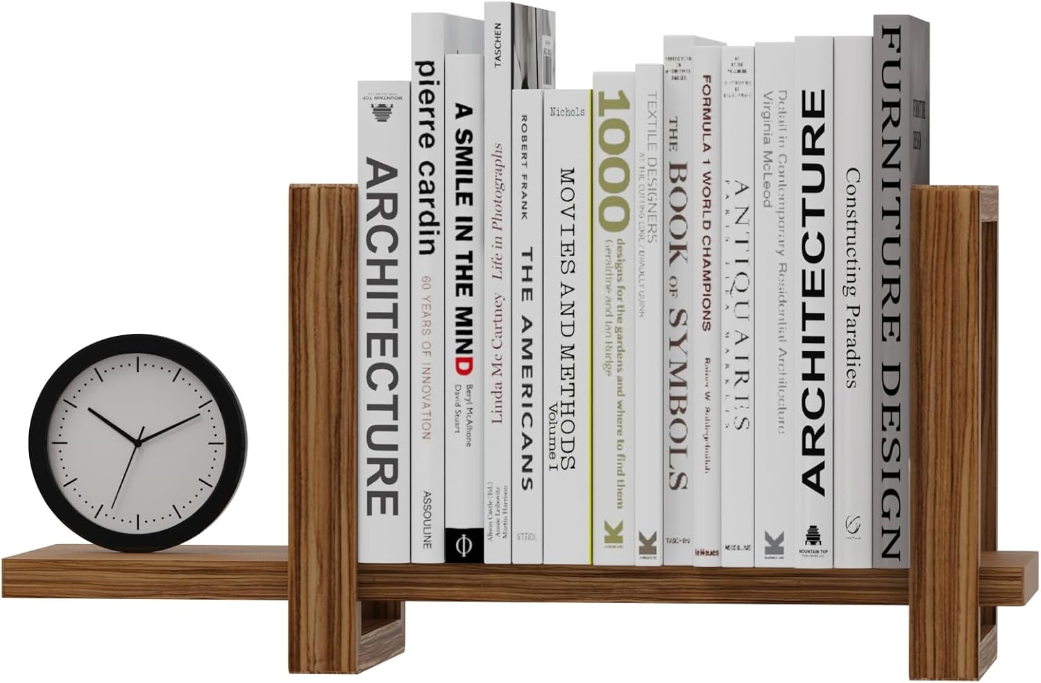 Adjustable Desktop Bookshelf, Retro Tabletop Bookshelf, Desk Shelf for Top of Desk in Living Room, Home, Office, Perfect for Magazine, Books, Cookbooks, No Tools Required to Assemble (Brown)