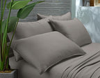 Twin Sheets by Pure Bamboo, Genuine 100% Organic Viscose Derived from Bamboo Bed Sheet Set, Luxuriously Soft & Cooling, Double Stitching, Lifetime Quality Promise (Twin, Graphite)