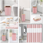 IMAVO Bathroom Accessories Set,Pink Bathroom Set,11 Pieces Bathroom Accessory Set,Trash Can for Bathroom Accessories Décor and Housewarming Gifts