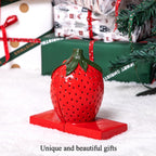 Strawberry Decorative Bookends, Resin Book Ends for Shelves with Cute Aesthetic Design, Bookshelf Decor for Home Office, Desk, Library, Book Holder for Heavy Books, Unique Gift, Set of 2