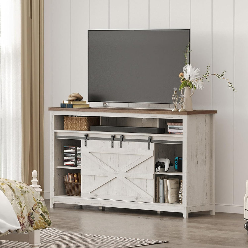 Lifewit Farmhouse TV Stand for up to 65" TV, Entertainment Center with A...