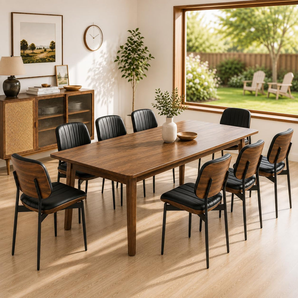 YaFiti Dining Chairs Set of 4, Mid Century Modern PU Leather Kitchen Chairs