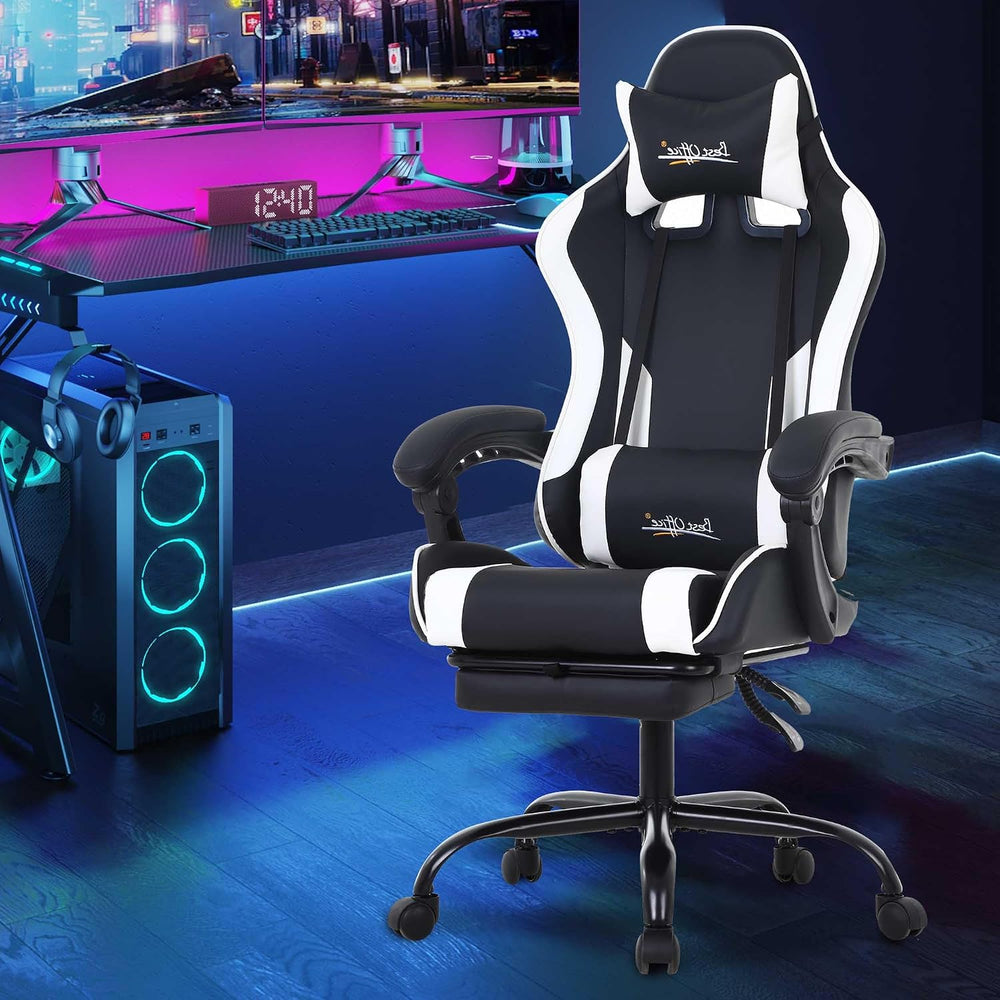 PayLessHere Ergonomic Racing Desk Chair Computer Chair Gaming Chair with Foot...