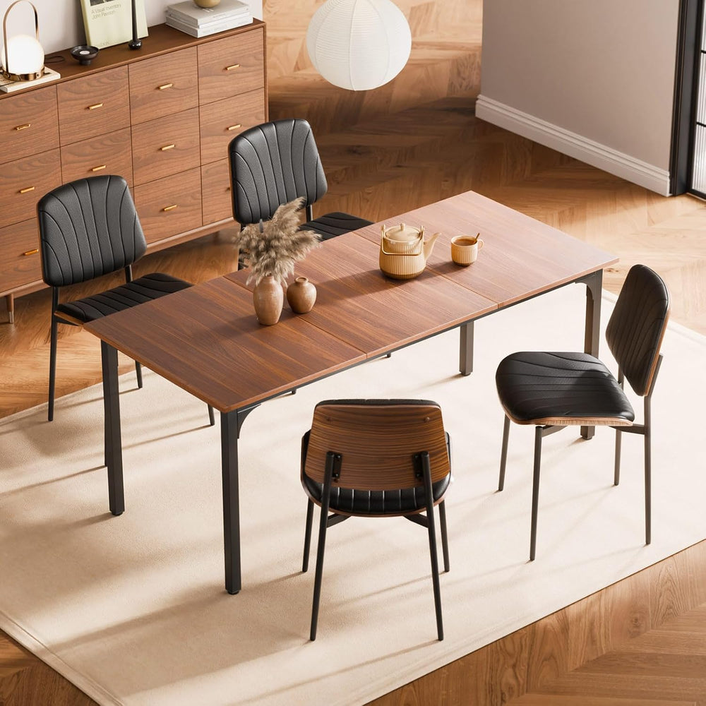 VEVOR Modern Dining Room Accent Chairs Set of 2, Upholstered Leather Side Cha...