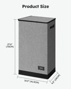 SOLEDI Slim Laundry Hamper with Lid, Narrow Laundry Basket with Removable Bags, Dirty Clothes Hamper with handle, Small Hamper perfect for Laundry room, Bathroom, Bedroom, Small spaces. 70L Grey