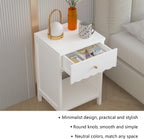 Night Stand Nightstand with Drawer and Open Shelf, Cute Scalloped Edge Bedside Table for Girls Bedroom, Modern Wood End Table, Coquette Preppy Room Decor Bedroom