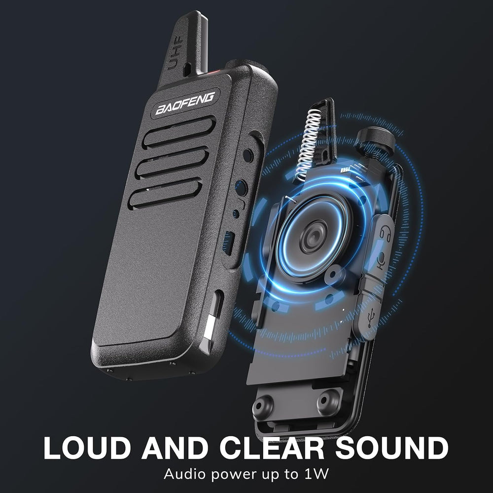 BAOFENG T22 Walkie Talkies for Adults Business, 22 FRS Channels, 4 Pack