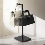 Two Tiers Handbag Display Stands - 2PCS Black Stainless Steels Purse Stand Holder Adjustable Height Display Rack for Retail Luxury Bag Organizer Home Store Boutique Retail Closet