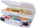 ArtBin 6962AB Quick View Deep Base Carrying Case with Removable Dividers and Tray, Portable Art & Craft Storage Box, 15", Clear